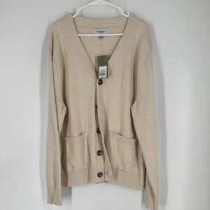 NWT Goodfellow & Co Light Tan Cardigan with Buttons